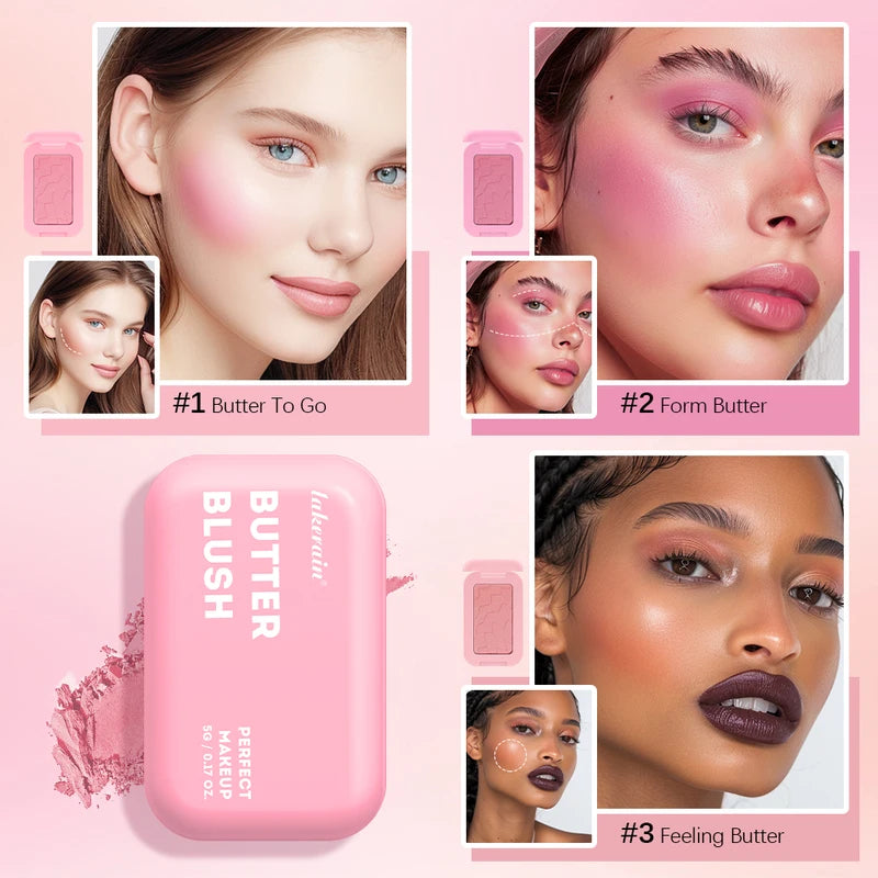 Professional Makeup Powder Blush 12HR Wear Vegan Face Blusher Palette