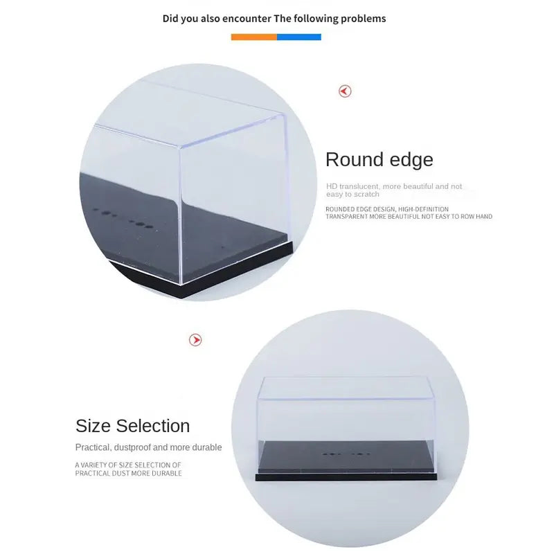 Acrylic Model Car Display Box Dustproof Storage Case for Diecast Collectibles