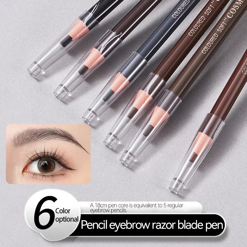 12-Pack Waterproof Eyebrow Pencils for Women - Natural & Bold Looks