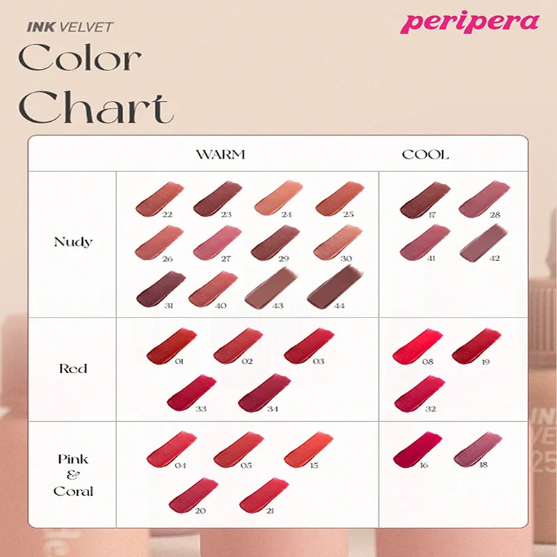K-Beauty Ink Velvet Lipstick - High Pigment, Long Lasting, Velvet Matte