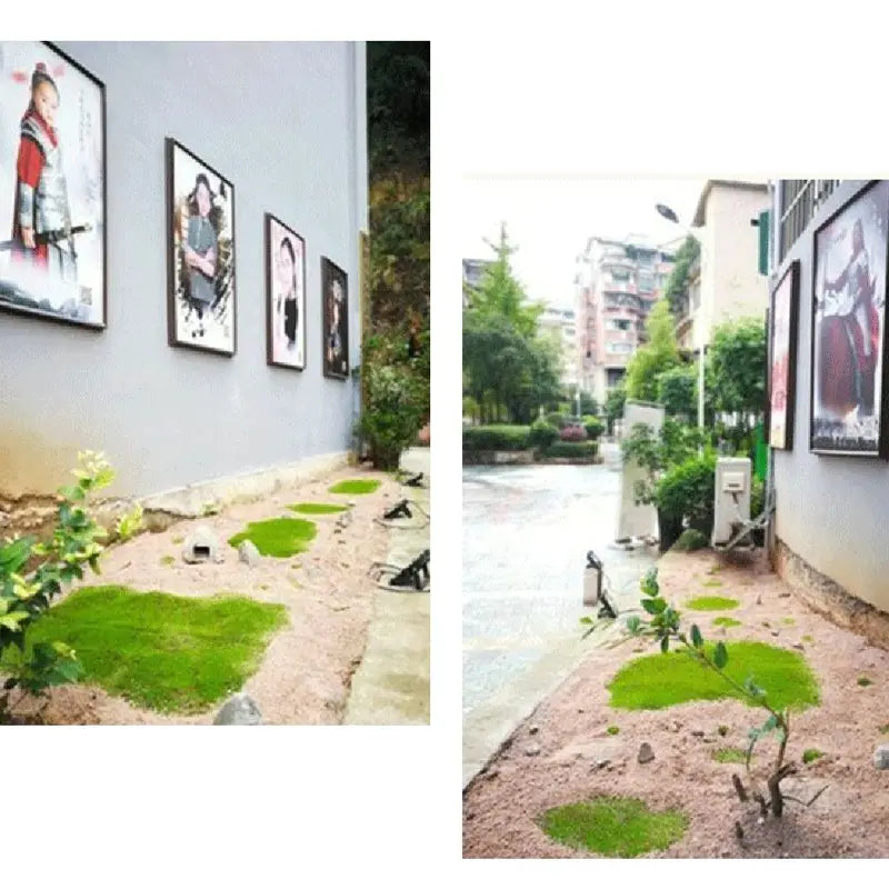 Artificial Moss Carpet 50x50cm for Garden Lawn Decor Green Faux Grass Sheet