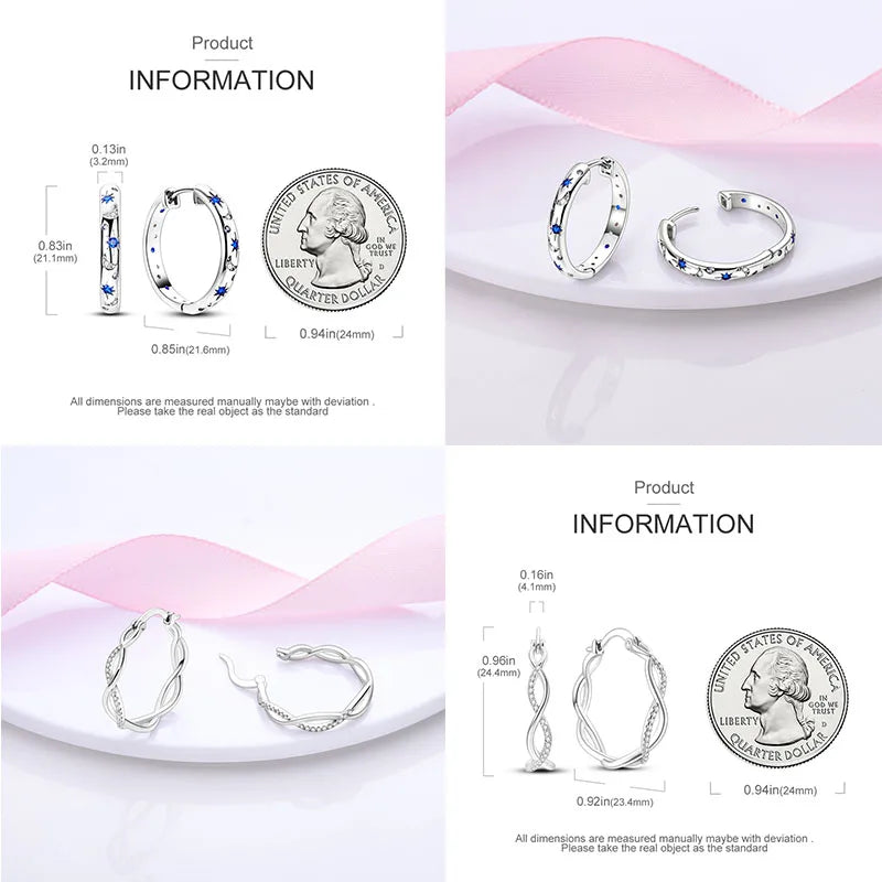 Colorful Gold Rose Gold Big Hoop Earrings for Women Wedding Gift