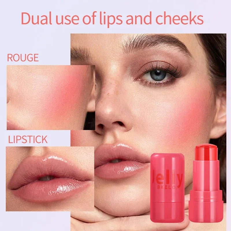 3-in-1 Jelly Cheek Blush Tint Set - Long Lasting Moisturizing Lip & Face Makeup