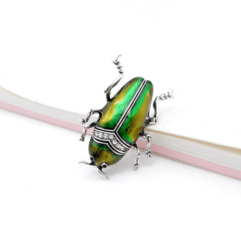 Cute Beetle Brooch Pins for Women Men Kids Jewelry Fashion Gift
