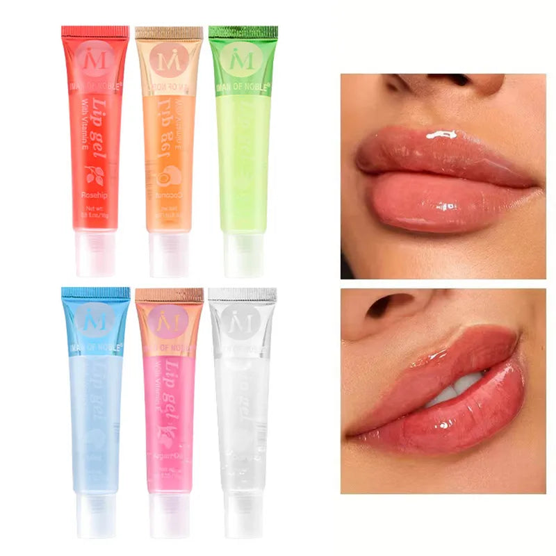 Fruity Flavor Lip Gloss Set Hydrating Moisturizing Lip Makeup 6 Colors Wholesale