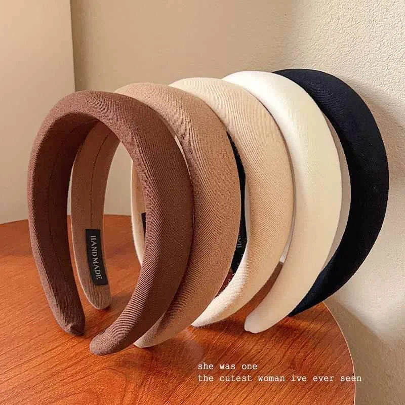 Solid Color Sponge Hair Band for Women and Girls - Fashion Hair Accessories
