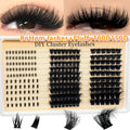 False Eyelash Clusters 5D Volume D Curl Spikes & Bottom Lash Attachments