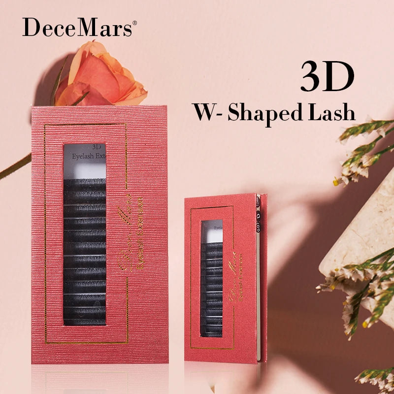 3D W-Shaped Eyelash Extensions - High-Quality False Lashes for Volume & Length