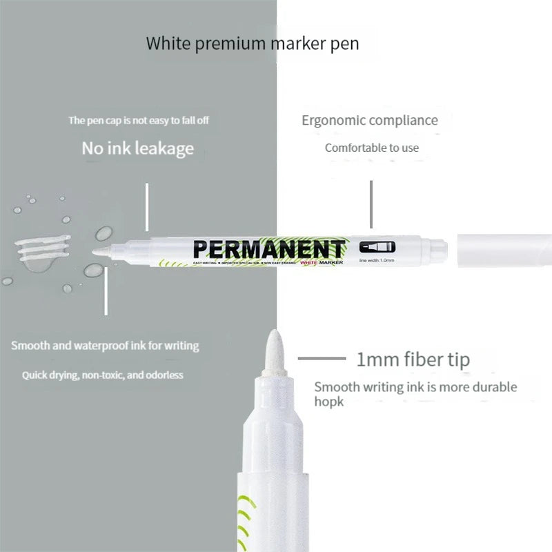 Waterproof Alcohol Paint Marker Pen Set for Fabric Wood Leather - 1.0MM