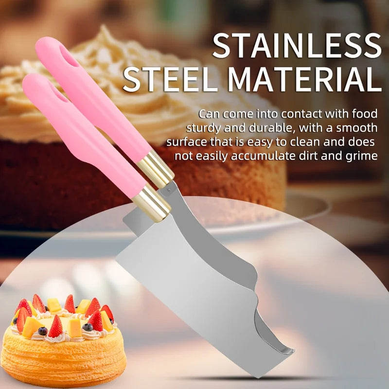 Stainless Steel Cake Slicer & Triangle Cutter Tool for Baking & Pastry