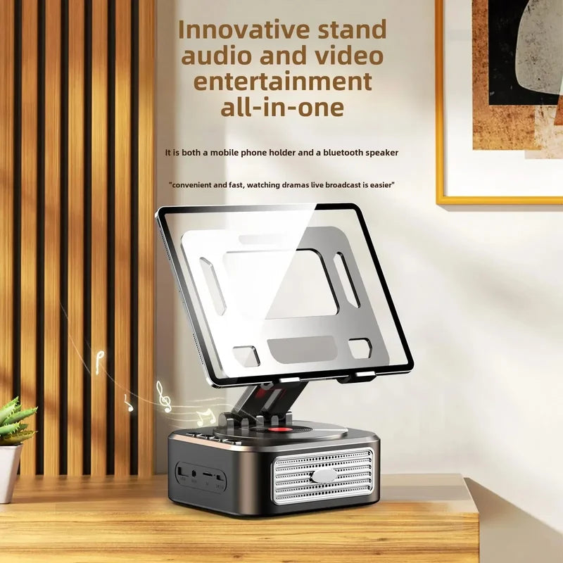 3-in-1 Bluetooth 5.3 Speaker with Tablet Holder, Portable Wireless Speaker with Power Bank Function