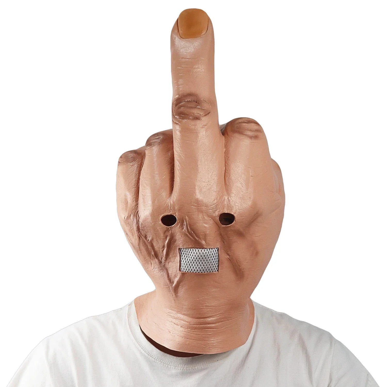 Horror Latex Finger Mask Cosplay Full Face Helmet for Halloween Party