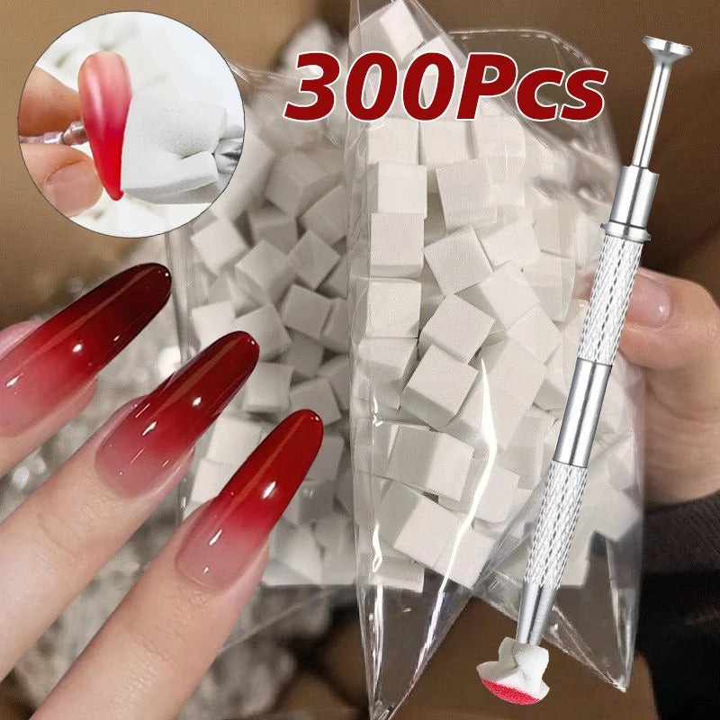 Nail Art Sponge Set for Gradient Design - Manicure Tools and Brushes