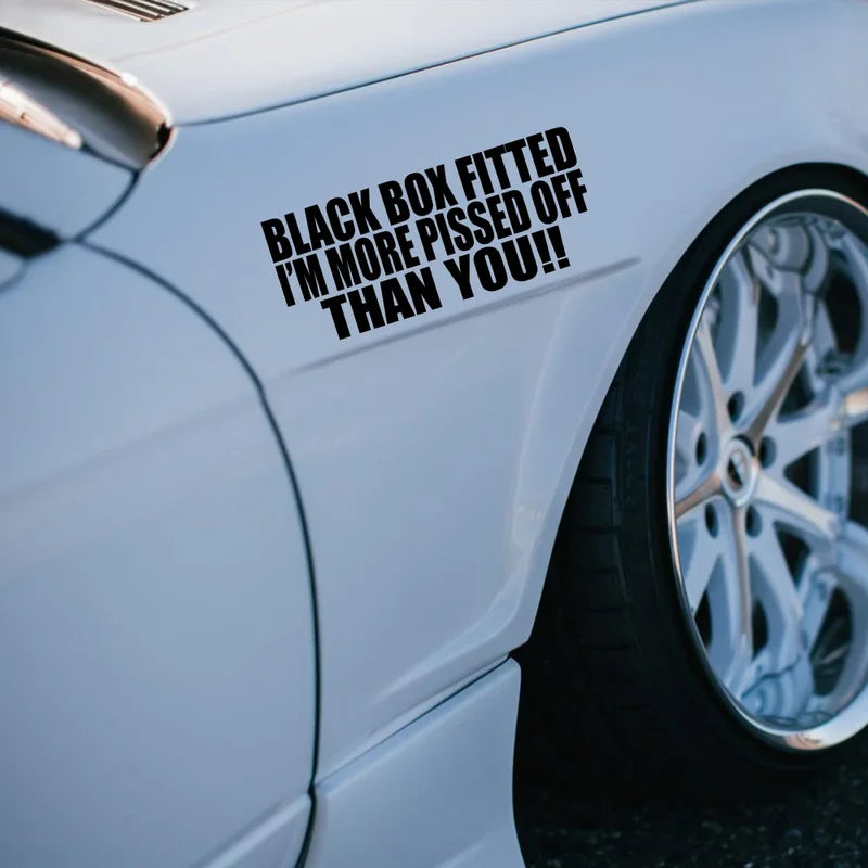 Car Fitted Sticker Black Box Funny Vinyl Decals for Auto Exterior Decoration