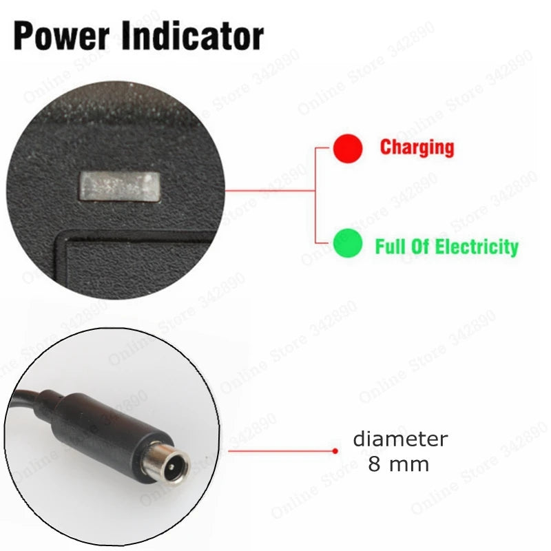 42V 2A Electric Scooter Battery Charger for Ninebot Lime & More