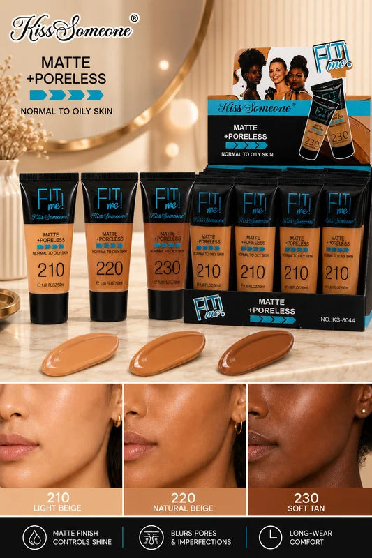 Full Coverage Foundation & Concealer for Black Women - Oil Control & Hydrating Makeup for Oily & Dry Skin