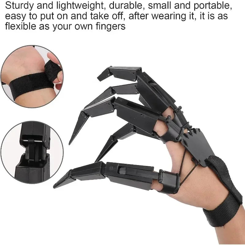Halloween Articulated Skeleton Finger Gloves - Realistic Horror Prop, Party Decor