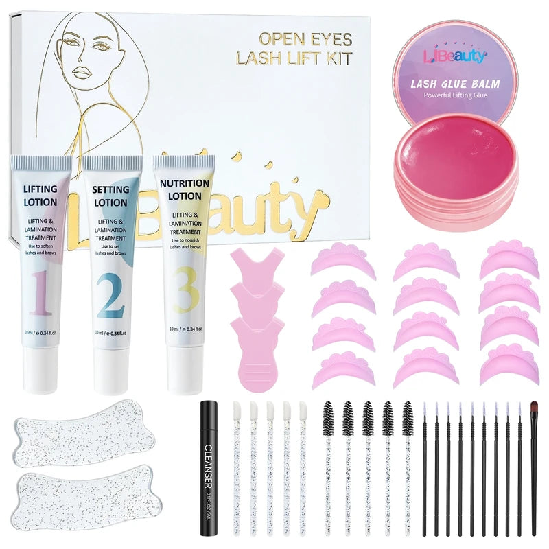 Lash Lift Kit with Lash Glue & Balm for Eyelash & Brow Lamination - Lasts 4-6 Weeks