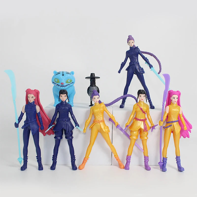 Cartoon Action Figure Toy - Kawaii Tiger Rumi Mira Zoey Saja PVC Model Doll for Kids & Desk Decor