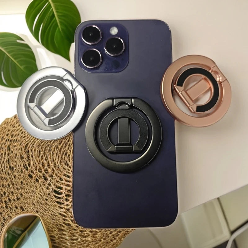 MagSafe Double-Sided Magnetic Phone Ring Holder & Stand for Smartphones