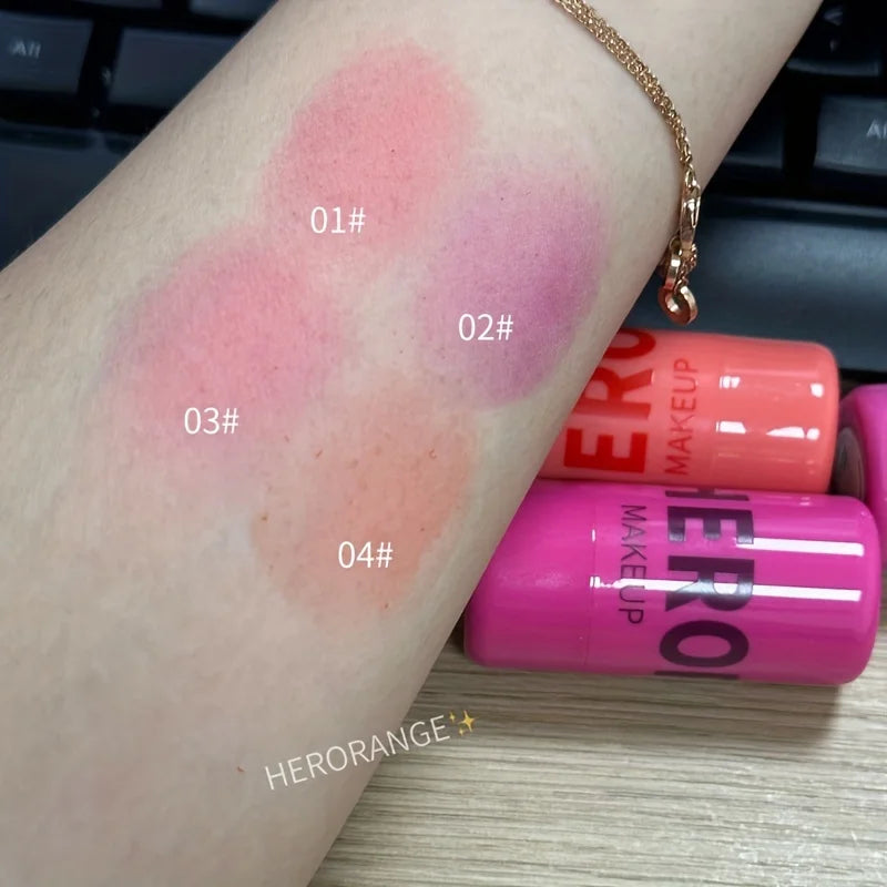 Milk Jelly Watercolor Blush Stick - Multi-Use Lip & Cheek Makeup, Brightening & Long-Lasting