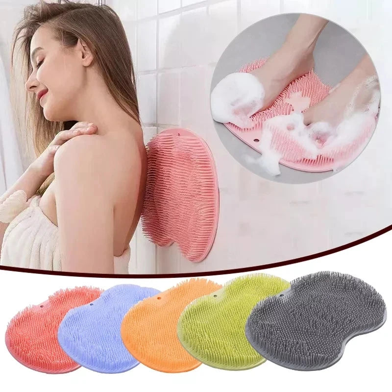 Foot Wash Brush with Sucker, Exfoliating Bath Pad & Massage Mat for Shower and Foot Care