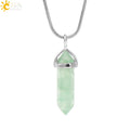 Natural Fluorite Crystal Necklace with Hexagonal Pendant for Healing & Spirituality