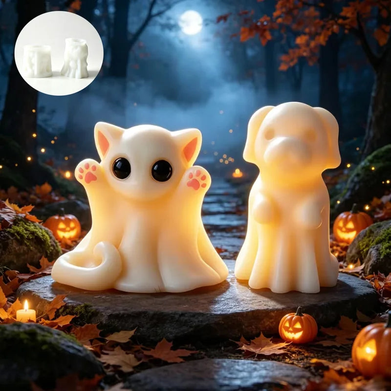 Halloween Ghost Silicone Mold for Candles Resin Party Decor - Pack of 2