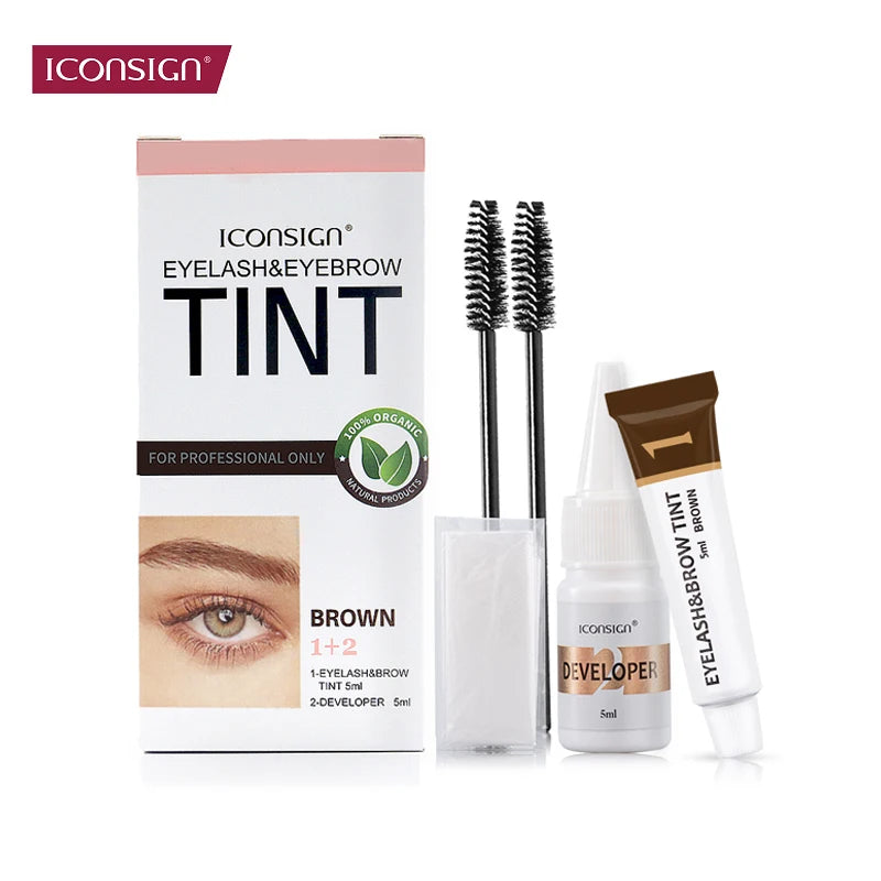 Eyebrow and Eyelash Tint Kit - Long-Lasting Brow & Lash Dye Set