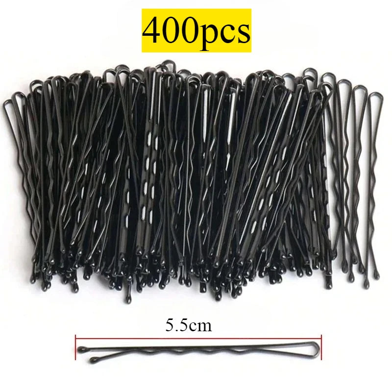 50-600Pcs Hair Clips Bobby Pins Set - U-Shaped Straight Line Hairpins for Women