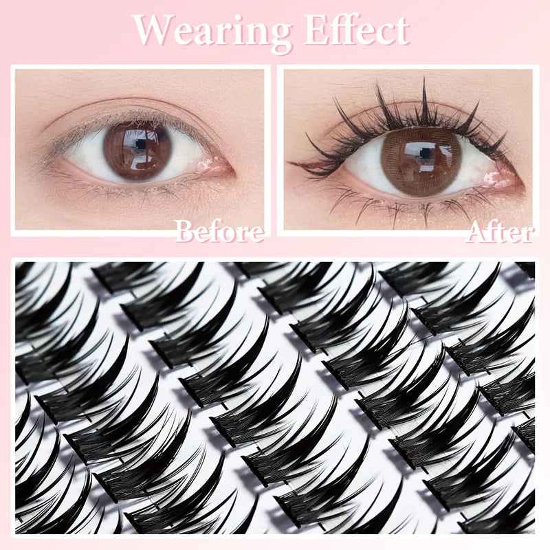 3D Mink Eyelash Clusters - Natural False Lash Extensions, Wholesale