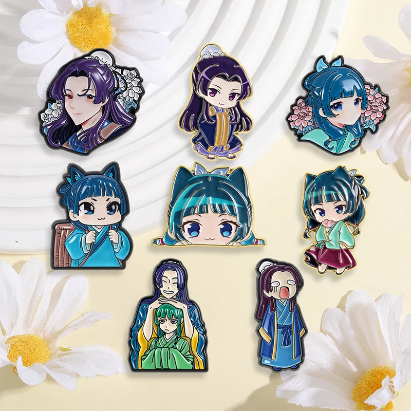 Maomao Anime Brooch Enamel Pins Cute Japanese Cartoon Character Gift for Fans