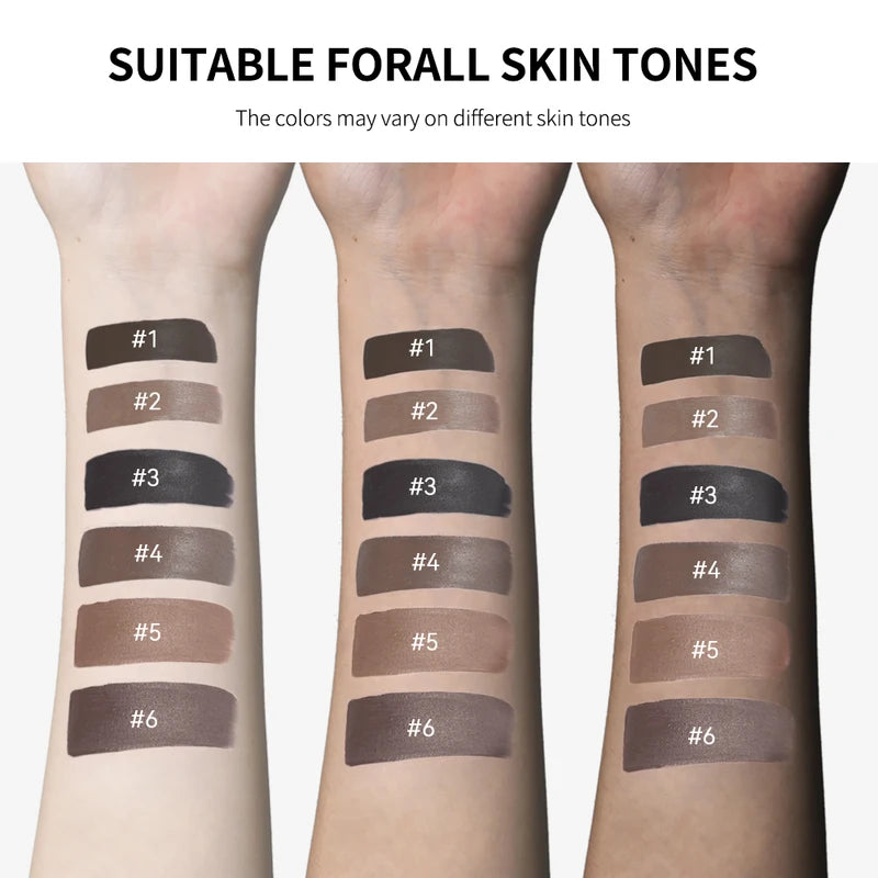 Waterproof Eyebrow Tint with Brush - Long-Lasting Natural Full-Pigment Brow Pomade