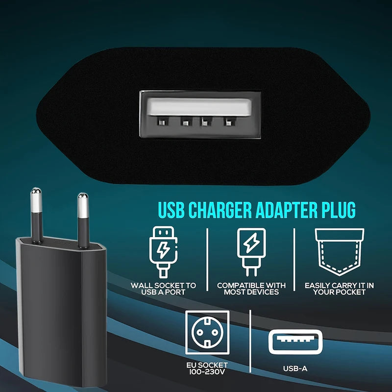 Universal USB Wall Charger 5V 1A Power Adapter for Mobile Phones