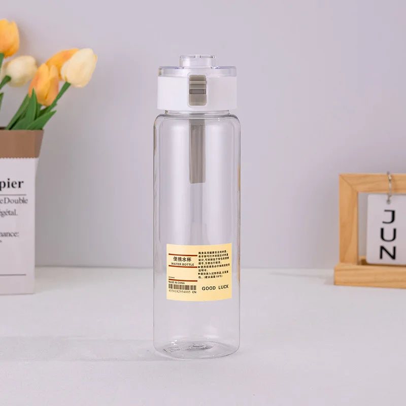 Children's Reusable Leak-Proof Water Bottle - 350/550/800ml Durable Transparent Drink Bottle for School