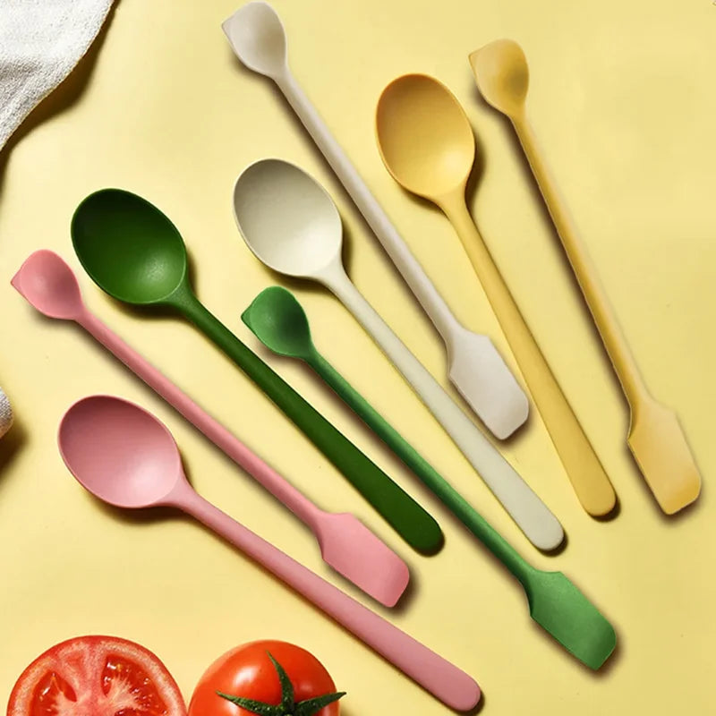 Silicone Small Spoon Set for Kitchen Utensils Heat Resistant Non-Stick Easy Clean