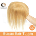Human Hair Topper with Bangs for Women - Clip-In Hair Pieces, Natural Look