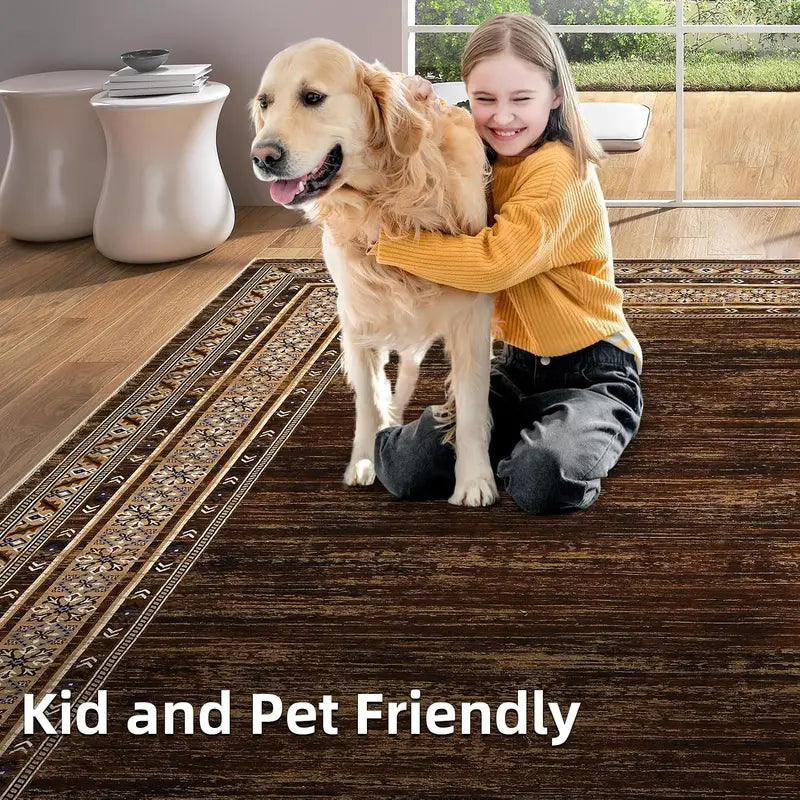 Outdoor Waterproof Area Rug 8x10ft - Non-Slip Floor Mat for Living Room & Patio