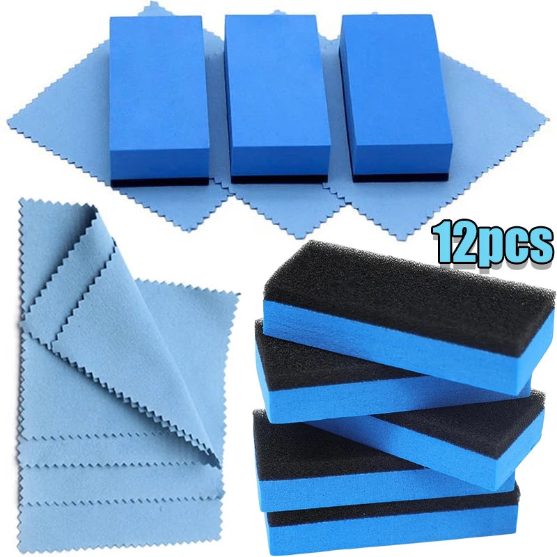 Car Ceramic Coating Sponges with Cloth Applicator for Auto Detailing & Polishing