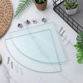 Glass Corner Shelf Bathroom Wall Mount Storage Rack for Shower and Vanity