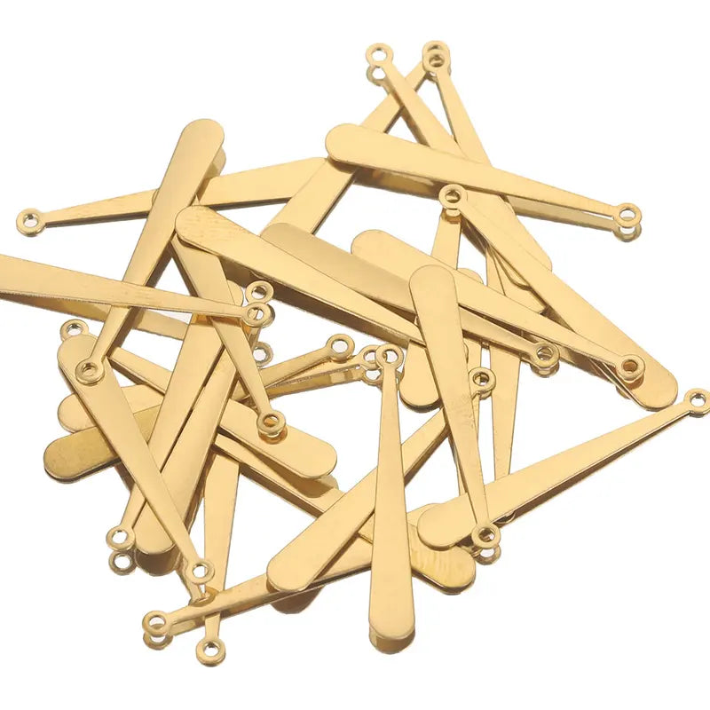 20pcs Stainless Steel Long Drop Charms for Jewelry Making Earrings Pendants & Bracelets