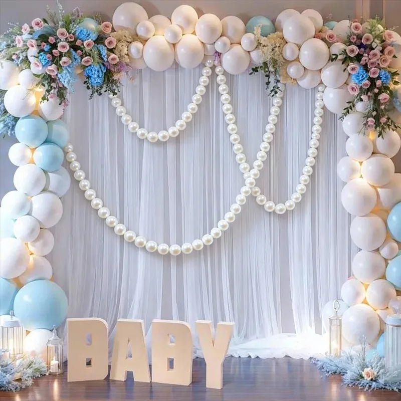 20PCS Pearl String Hanging Decoration for Wedding Backdrops and Parties