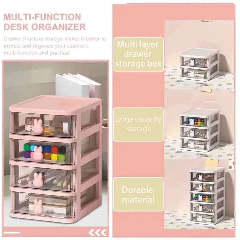 Multi-Color Household Desk Drawer Organizer Pen Hair Accessories Storage Box