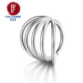 Titanium Septum Piercing Clicker Nose Ring Hoop Cartilage Earring - 6/8/10/12mm