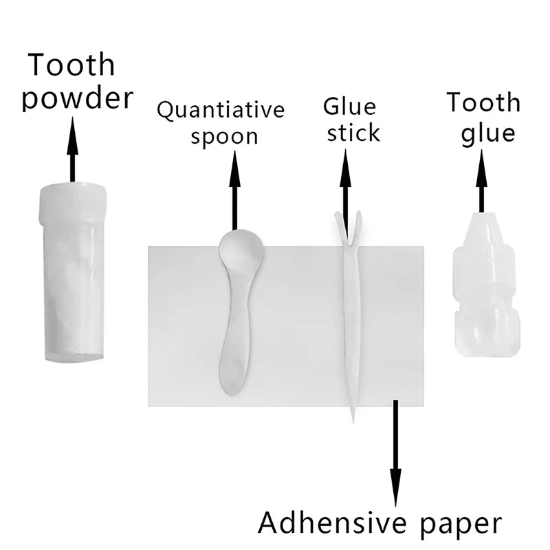 Halloween Fake Teeth Denture Glue Set - Vampire Costume Repair Kit