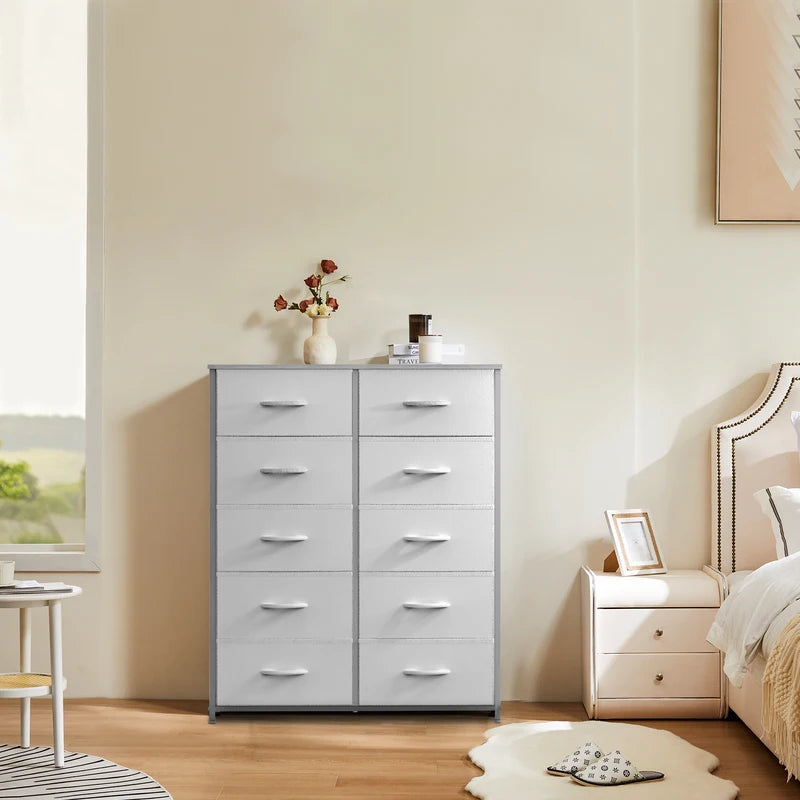 Multi-Drawer Fabric Wardrobe Storage Cabinet for Bedroom Closet