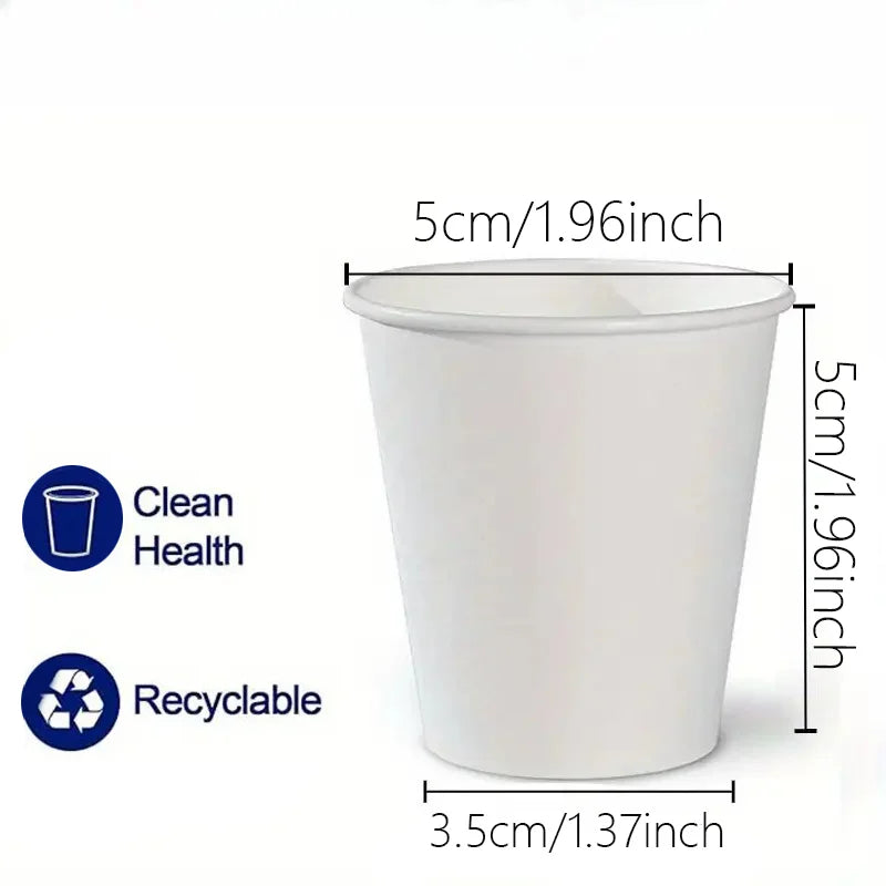 Disposable Mini Paper Cups 50/100pcs for Coffee Candy Tasting Party, Thick & Durable