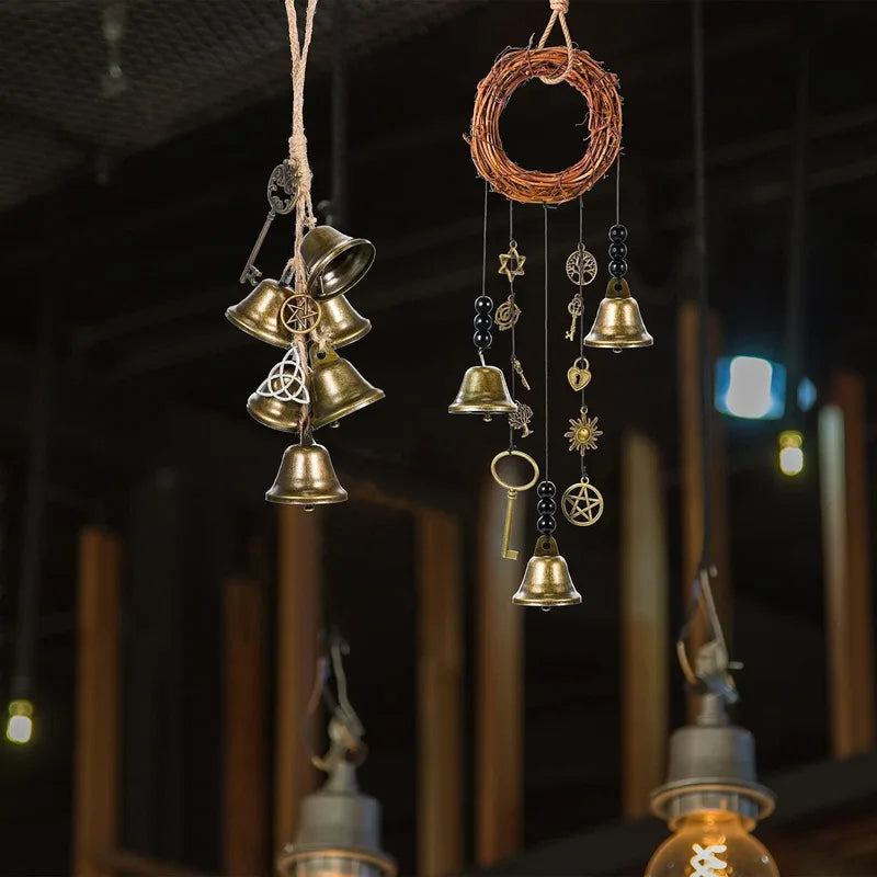 Wind Chimes for Home Decor Witch Protection Bells Handmade Door Hanger