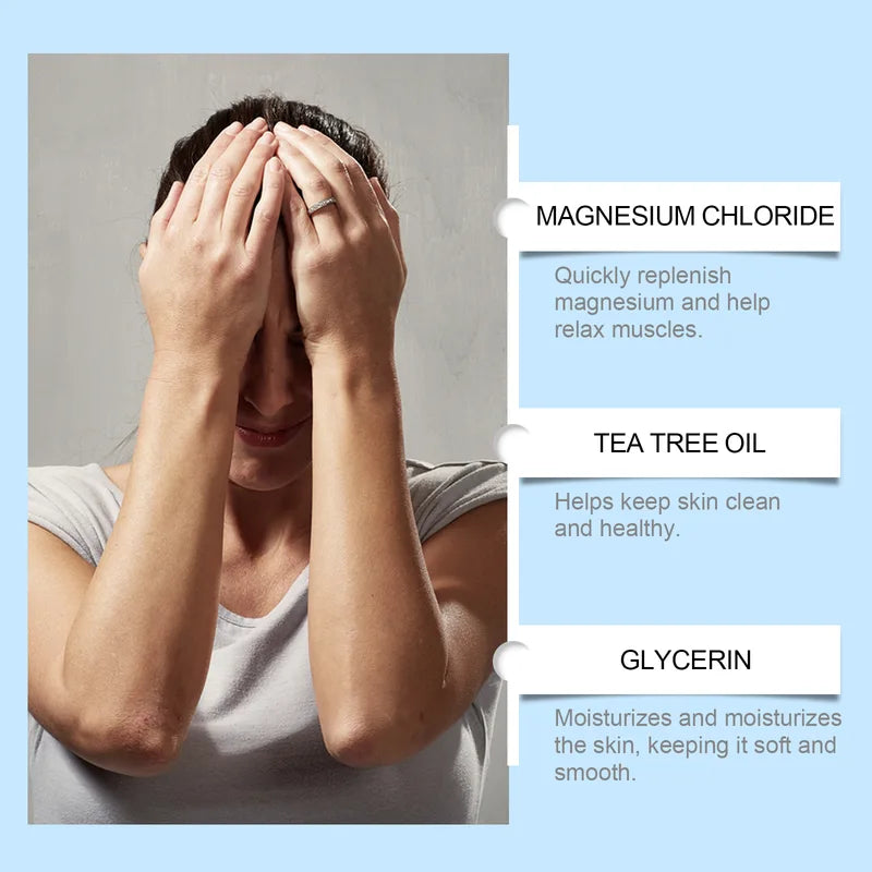 Magnesium Oil Spray for Muscle Relaxation Sleep Anxiety Skin Care 60-180ml