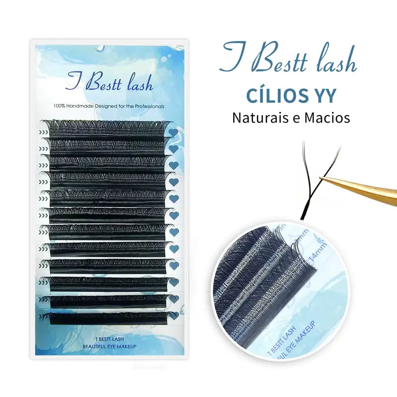 3D 5D 6D W Shape Voluminous False Eyelashes Extensions - Premade Flare Lashes